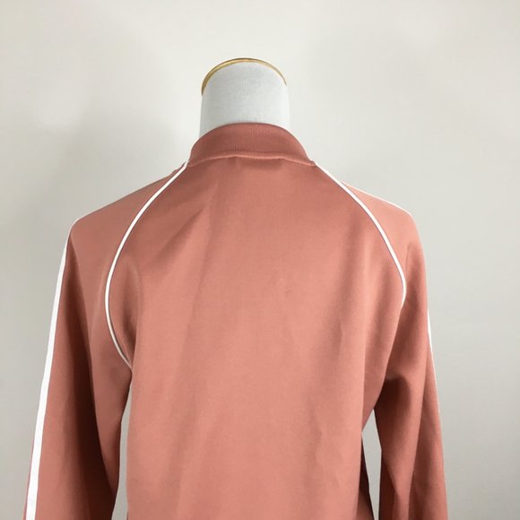 ADIDAS Dark Peach White Firebird Logo Embroidery Zip Pockets Track Jacket - Picture 11 of 16